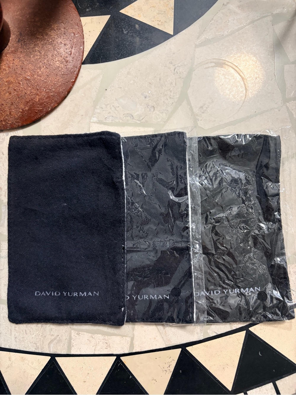 David Yurman Black Jewelry Cleaning Cloths Trio